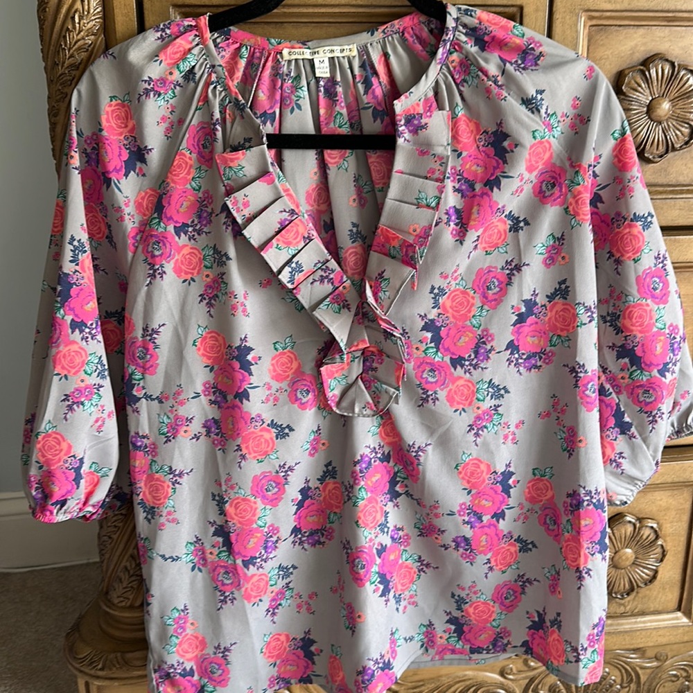 Collective concepts floral blouse